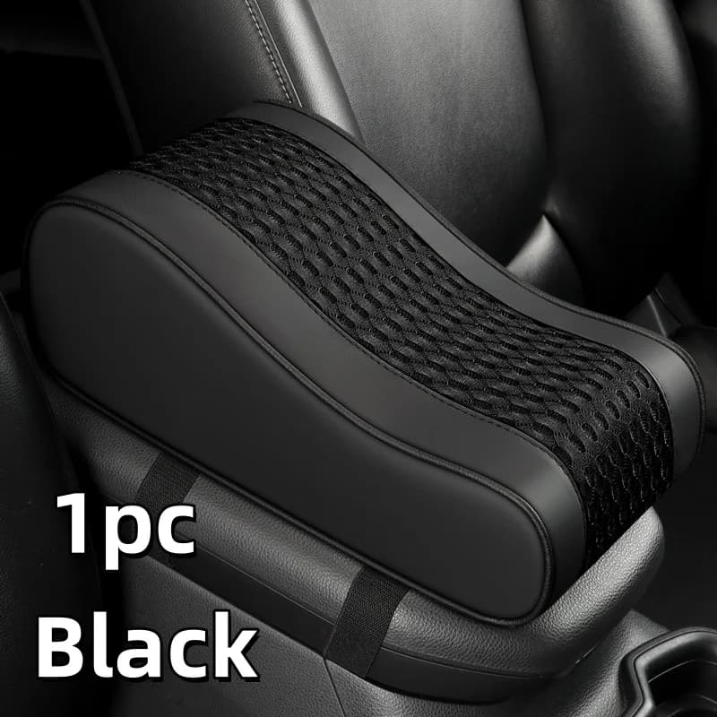 Thick Mesh Curved Car Center Console 7cm Heightening Pad Armrest Protection Pad with Storage and Comfortable Driving Interior