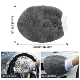SEAMETAL 11pcs Microfiber Car Cleaning Kit Upgrade Car Wheel Tire Brush Sponge Towel Detailing Mitts Clean Pads with Storage Bag
