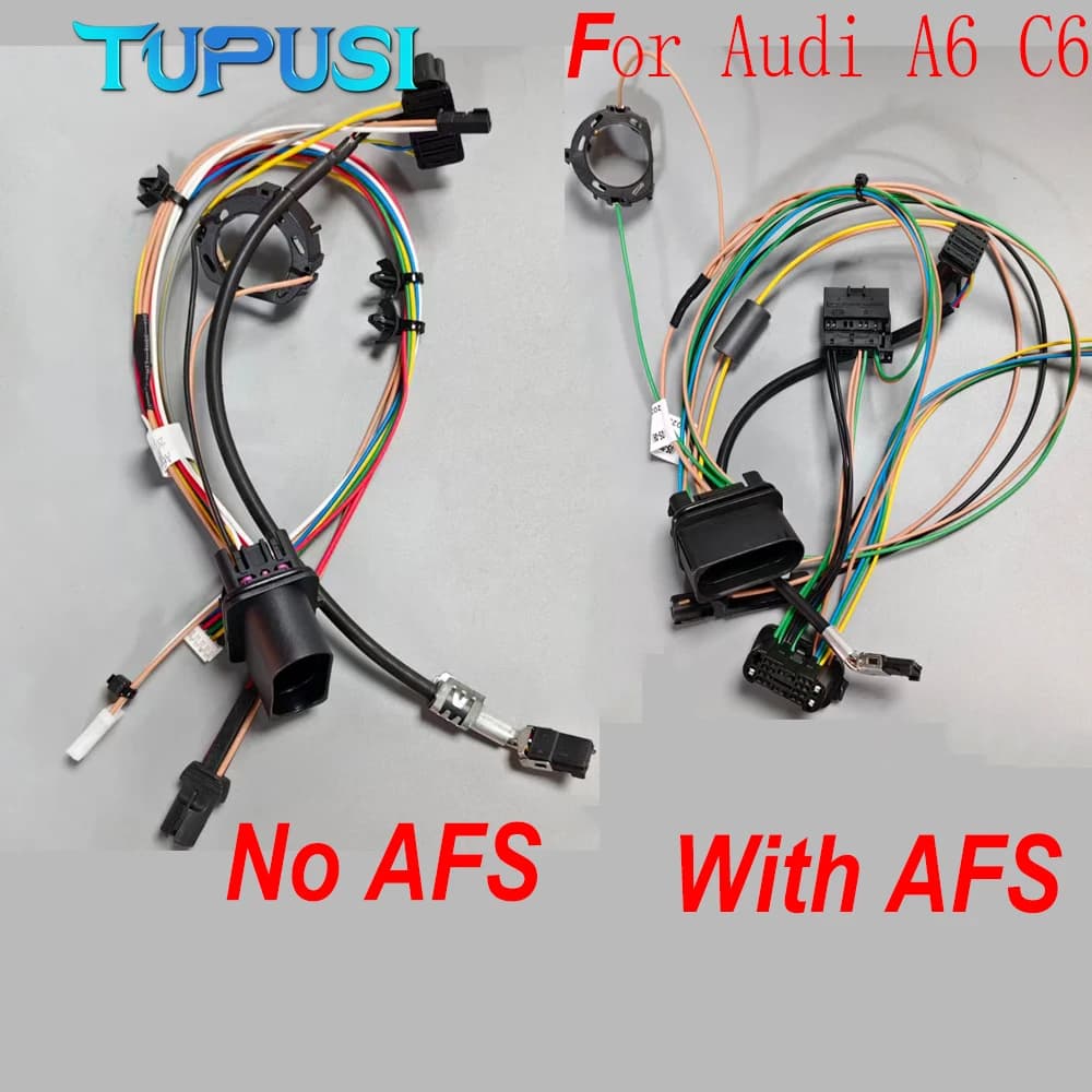 For Audi A6 C6 2005-2008 Xenon Headlight Internal Wire Harness Plug Wiring Harness Assembly Non AFS and With AFS