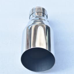 MILLTEK SPORT 304 Stainless Steel Car Muffler Glossy Silver Pointed Exhaust Nozzle Universal Angled Design for Automotive