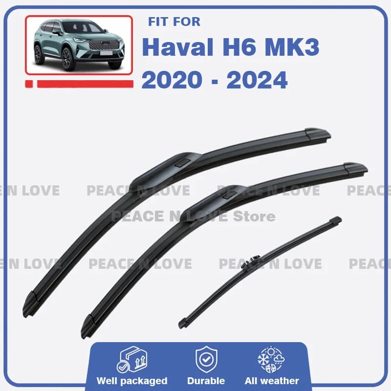 For HAVAL H6 III 2020 2021 2022 2023 2024 HEV PHEV Hybrid GT Vance Front Rear Wiper Blades Set Windshield Windscreen Accessories