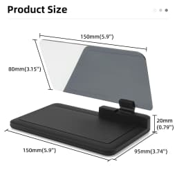 6 Inch HUD Bracket Car Smart Mobile Phone Holder GPS Navigation Image Reflector HUD Phone Holder Head Up Display Holder