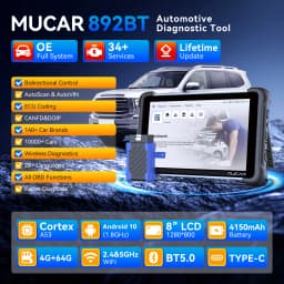 MUCAR 892BT AI Key Programming TKEY 101 Automotive Diagnostic Tool Bi directional Obd2 Scanner ECU Coding CANFD DOIP 35 Resets