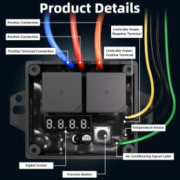 Digital Radiator Fan Controller #0444 Dual Electric Thermatic Fan 12V and 24V Adjustable Temperature Range from 40°C to 110°C
