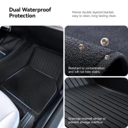 YZ TPE Car Floor Mats for Tesla Model Y Juniper 2025 2026 Luggage Mat Set Four Seasons Waterproof Anti-slip Trunk Mat
