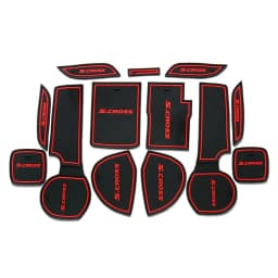 Car Door Inner Slot Mats Accessory For Suzuki SX4 S Cross S-Cross 2014- 2023 Anti-Slip Gate Slot Mat Door Groove Cup Pad Coaster