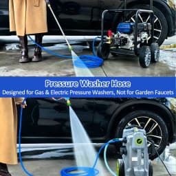 15M Super Flexible Pressure Washer Hose 3200 PSI Kink Resistant Power Washer Hose 1/4 in.CarWash Extension Hose M22-pin 14/15