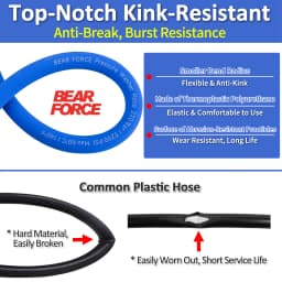 15M Super Flexible Pressure Washer Hose 3200 PSI Kink Resistant Power Washer Hose 1/4 in.CarWash Extension Hose M22-pin 14/15