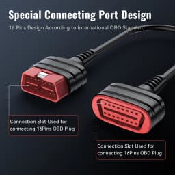 THINKCAR Extension Cable Universal 16 Pin OBD2 Diagnostic Extender Cable Male to Female Port Car Extension Cord