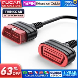 THINKCAR Extension Cable Universal 16 Pin OBD2 Diagnostic Extender Cable Male to Female Port Car Extension Cord