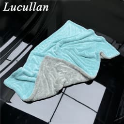 Lucullan The Liquid8r 1200GSM Microfiber Twist Loop Towel 24"x36" Aqua Blue/Grey Drying Towel