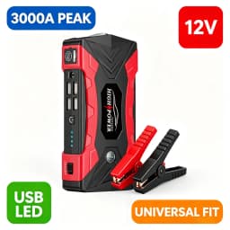 Car Jump Starter 3000A Peak 12V Portable Lithium Battery Booster Pack 1200A Jump Box Power Bank USB LED for Truck SUV Diesel