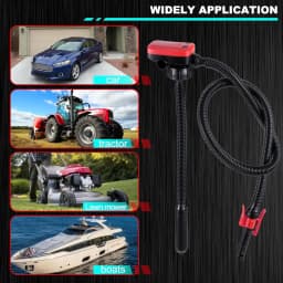 3.2 GPM Battery Powered Fuel Transfer Pump, with Auto-Stop Sensor, Automatic Fuel Transfer Pump for Various Fuels