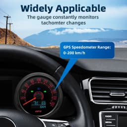 85MM GPS Speedometer 7 Color Backlight Speed Gauge With GPS Antenna For Motorcycle Marine Boat Car Truck Speed Meter12V 24V