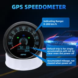 85MM GPS Speedometer 7 Color Backlight Speed Gauge With GPS Antenna For Motorcycle Marine Boat Car Truck Speed Meter12V 24V