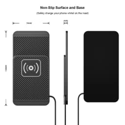 1M Long Wire USB/TYPE-C Quick Charging Mat Home Car Mobile Wireless Chargers Pad Charger Adapter Stand Phone Non-slip Holders