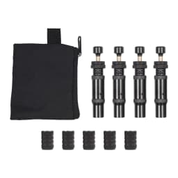 4pc Black Adjustable Auto-Stop Tire Air Down Kit Screw-on Tyre Deflator Tool For Offroad 4x4 Vehicle Accessories