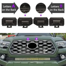 New 4PCS/1set LED Front Grill Lights for Toyota Tacoma Raptor TRD Off Road Sport 2020 2021 External Grill Lamp LED Grille Lights