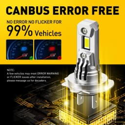 2Pcs AUXITO Q16 H7 Car LED Bulb Turbo Headlight 100W Powerul 20000LM Super White 6500K For Car High/Low Beam 12V Auto Lamp CSP