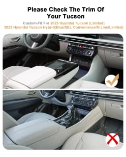 LFOTPP Car Central Storage Box for Hyundai Tucson NX4 Limited 2025 2026 Armrest Storage Box Auto Hyundai Tucson 2026 Accessories