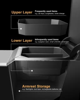 LFOTPP Car Central Storage Box for Hyundai Tucson NX4 Limited 2025 2026 Armrest Storage Box Auto Hyundai Tucson 2026 Accessories