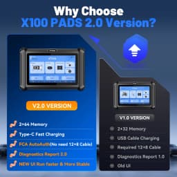 XTOOL X100 PADS Key Programmer Read/Write IMMO Chip Programming Smart Key Car Diagnostic Tool Automotive Scanner CANFD DOIP FCA