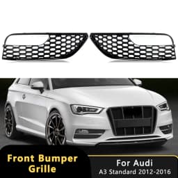 2X Honeycomb Mesh Hex For Audi A3 Standard 2013-2016 Racing Style Front Bumper Fog Light Grille 8V3807681 8V3807682 Accessories
