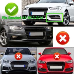2X Honeycomb Mesh Hex For Audi A3 Standard 2013-2016 Racing Style Front Bumper Fog Light Grille 8V3807681 8V3807682 Accessories