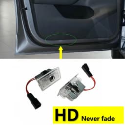 HD 2X LED Car Door Projector Welcome Light For Tesla Accessories Model Y RWD 2025 Model 3 S X 2020 2021 2022 2023 2024 2025 2026
