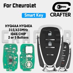 Key Crafters HYQ4AA HYQ4EA 315/433MHz ID 46 CHIIP Smart Card Key For Chevrolet Blazer Traverse Camaro Cruze Malibu Equinox Spark