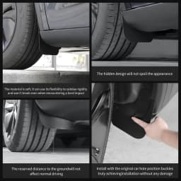LUCKEASY for Tesla Model Y Juniper/Launch 2025 2026 Car Mud Fenders Car Modification Accessories Front And Rear Wheel Fenders
