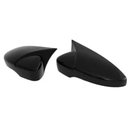 1Pair Rearview Mirror Cover For VW Jetta MK6 Passat B7 Scirocco Beetle CC Eos Black/Carbon Pattern Self-adhesive Side Mirror Cap