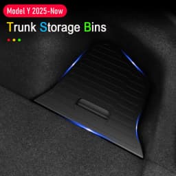 1:1 Official Design Trunk Storage Bins For Tesla Model Y Juniper 2025 Trunk Organizer Trunk Side Storage Box Travel Accessories