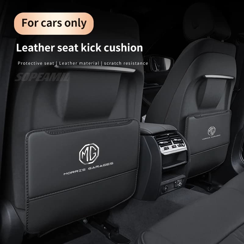 Car Seat Back Storage Bag Rear Backrest Protection Anti-kick Pad For MG ZS HS ES5 MG4 EV Electric S5 EV MG3 MG5 MG6 MG7 ONE EZS