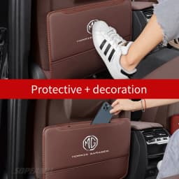Car Seat Back Storage Bag Rear Backrest Protection Anti-kick Pad For MG ZS HS ES5 MG4 EV Electric S5 EV MG3 MG5 MG6 MG7 ONE EZS