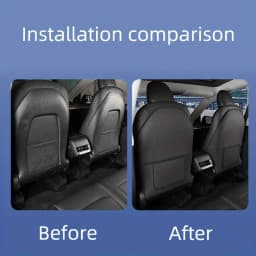 Car Seat Anti Kick Pad For Tesla Model Y Juniper Leather Full Surround Seat Back Anti Scratch Protector Car Interior Accessories
