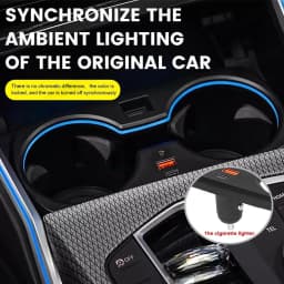 2/3/4 Series Cup Holder Lamp Ambient Light with Ultra-fast Charging for BMW G20 I3 I4 G22 Car Cup Frame 11 Colours LED