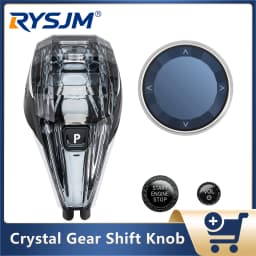 4 Pieces Set Crystal Gear Shift Knob Lever Car Crystal Shift Knob Gear Handle For BMW F40 F44 F45 F46 G20 G21 G22 G23 G26 G28