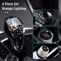 4 Pieces Set Crystal Gear Shift Knob Lever Car Crystal Shift Knob Gear Handle For BMW F40 F44 F45 F46 G20 G21 G22 G23 G26 G28