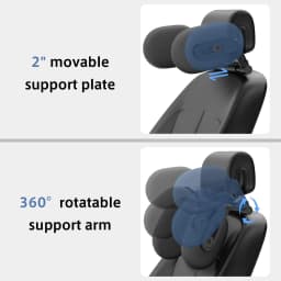 6-Way Adjustable Thickened Memory Foam Car Headrest Neck Pillow, Travel Car Sleeping,Suitable for Kids and Adults