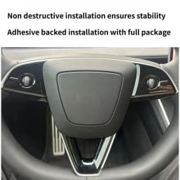 Decorative Sticker for Tesla Model 3 Model YL Y Juniper 2026 Steering Wheel Button Protective Cover Interior Trim Accessories