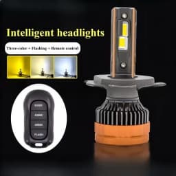 H4 LED Headlights With H1 H7 H11 9005 9006 HB3 HB4 6000K 4300K 3000K Three Color Remote Control for Car Headlights Lights 12V