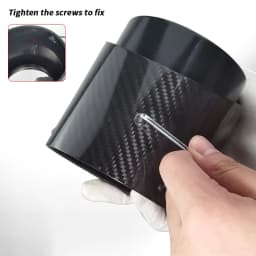 1 Piece High Quality Black Carbon Fiber 95mm Inlet Exhaust Tips for Mini Copper F60 JCW Countryman Model Cars Part