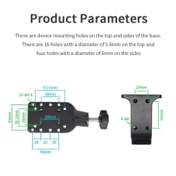 VINmounts Heavy Duty C-Clamp Mount Compatible with RAM Systems 1"and 1.5"Size Round Ball Bases,Aluminum Kayak Mount,3.27Inch Jaw