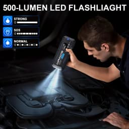 7000A Car Jump Starter With Air Compressor Booster Tyre Inflator Portable Car Battery Power Bank LED Flashlight Smart Cable