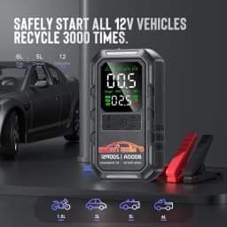 8000A Car Jump Starter with Air Compressor 200PSI Air Pump Auto Battery Booster Portable Power Bank Tire Inflator