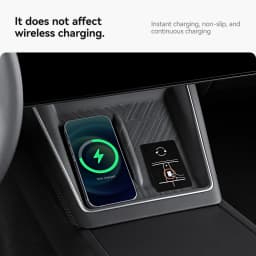 YZ For Tesla Model Y YL 3 Highland Juniper 2026 Wireless Charger Silicone Anti-Slip Pad Center Center Charging Car Accessories