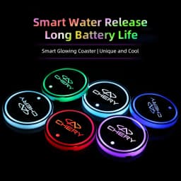 LED Car Cup Holder Light Luminous Coaster Water Cup Pad For Chery Tiggo 7 Pro 8 4 5 3 2 T11 5X Amulet Fora QQ IQ Fulwin Arrizo 5