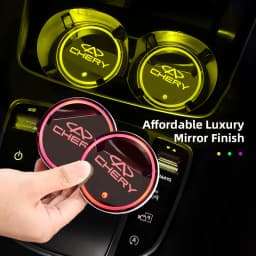 LED Car Cup Holder Light Luminous Coaster Water Cup Pad For Chery Tiggo 7 Pro 8 4 5 3 2 T11 5X Amulet Fora QQ IQ Fulwin Arrizo 5