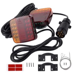 12V Magnetic LED Trailer Light Kit Universal Rear Towing Trailer Tail Light Waterproof EU 7-Pin Trailer Brake Turn Signal Lamps